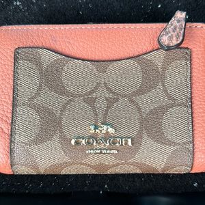 Coach Coral/Peach Change Purse/Wallet